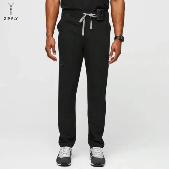 Figs Men’s Cairo Black Cargo Scrub Pants Size M - Picture 3 of 7